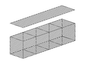 100*120mm Double Twisted Hexagonal Wire Mesh 2x1x0.5M Gabion Box Retaining Wall