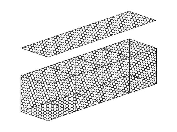 Quality 100*120mm Double Twisted Hexagonal Wire Mesh 2x1x0.5M Gabion Box Retaining Wall for sale