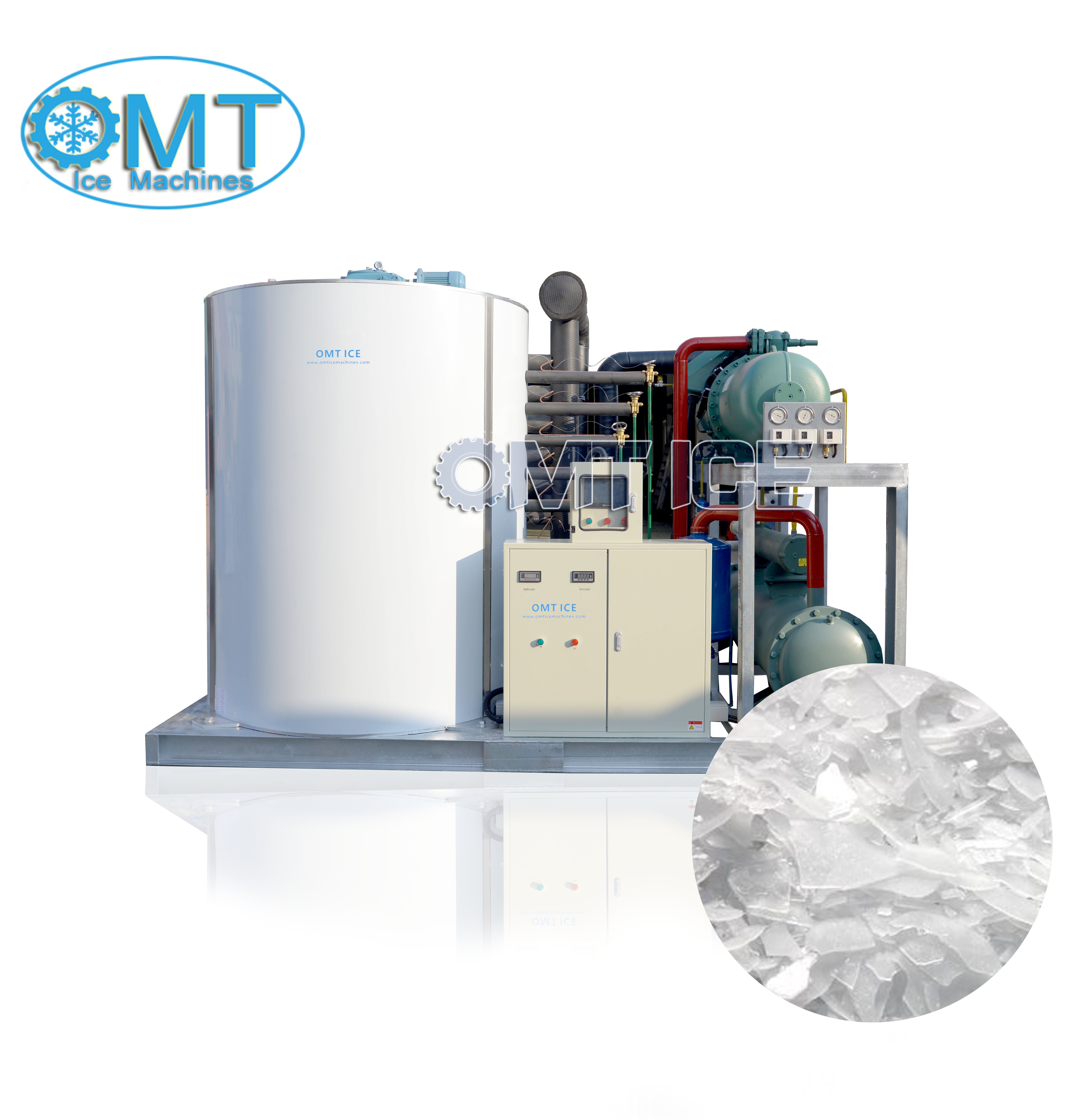Industrial Tube Ice Making Machine Top 3ton Ice Tube Maker with Refcomp Compressor and 50/3Phase Voltage