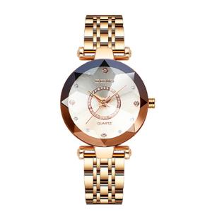 Wholesale Hot Sales Starry Sky Diamond Face Multi-angular Glass Solid Stainless Steel Band Women's Quartz Waterproof Watch from china suppliers