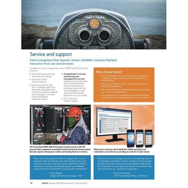 Eaton Power Xpert 9395 200KVA 250KVA 300KVA 400KVA 500KVA 550KVA 600KVA 3 Phase Online UPS System