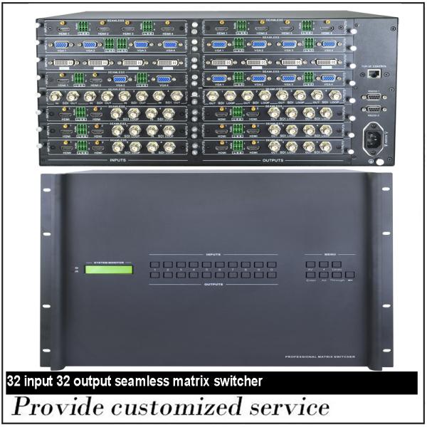 Quality IR Remote Control RS232 HDMI Switcher With 4K 32x32 Chassis for sale