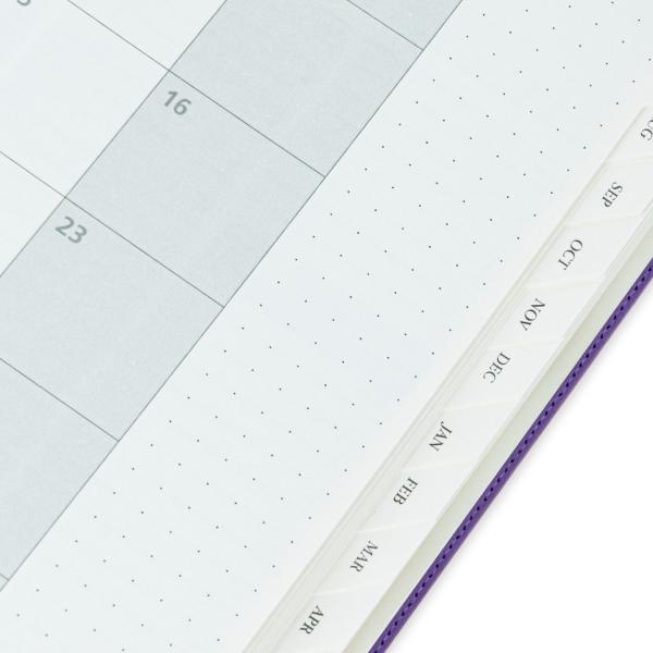Weekly Academic Planner Purple Softcover Spiral Planner With Hourly Schedule And Monthly Tabs