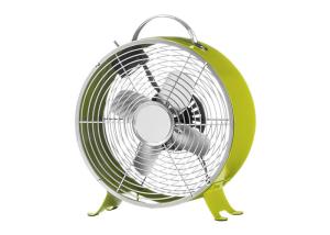 China Stable Construction Retro Metal Desk Clock Fan With 66 * 14 Full Copper Motor on sale