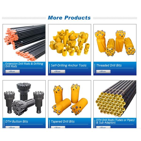 Quarry Mining Tools Integral Drill Rods Tungsten Carbide Tipped Shank Chisel Type