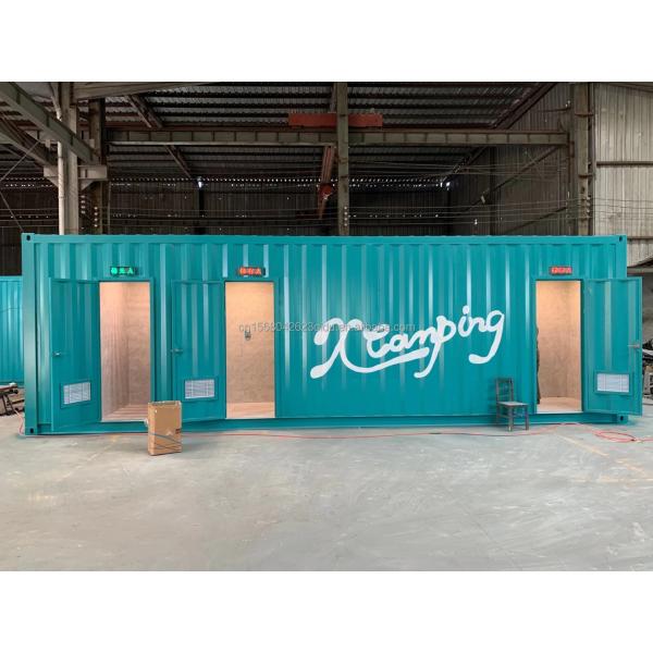 40 FT Expandable Steel Prefabricated House for Customizable Mobile Container Store Wall 50/75/100mm Wave Sandwich Panel