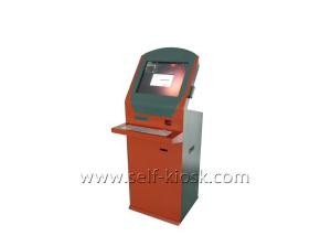 China Touch Screen Self Service Check In Kiosk Hotel With Key Card Dispenser on sale