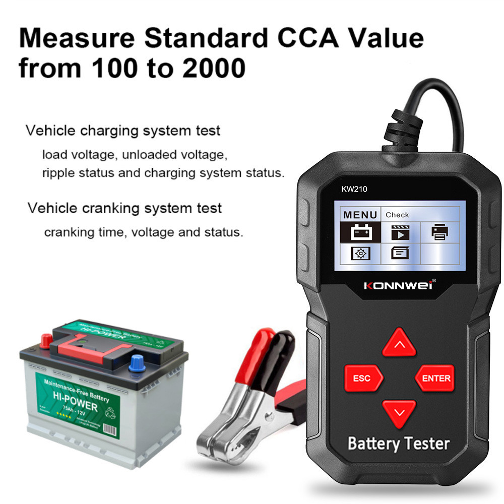 2020 Top Suppliers Konnwei Car Battery Tester All 12V Vehicles OBD2 EOBD protocol