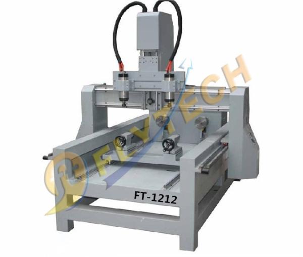 Quality New 4 Axis woodworking CNC Router machine with double rotary axis double head for sale
