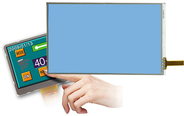 Single Touch Monitor LCD Touch Screen 4 Wire Resistive 5 Inches with ITO layer