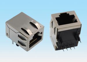 Wholesale 8 Pin RJ45 Network Connector Single Port Shield With Slot On Both Sides from china suppliers