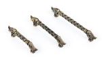 High End Hardware Pull Handles Floral Openwork Pattern 24K Gold Plated