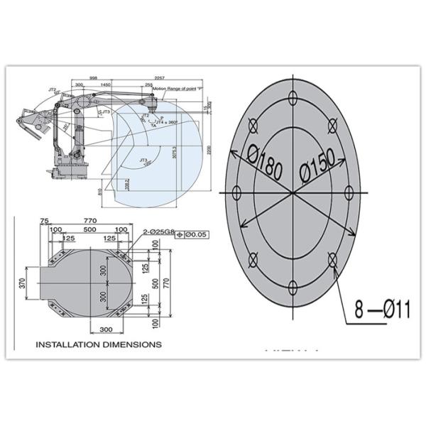 Kawassaki Floor Mounted 130kg Carton Palletizing Robot Arm