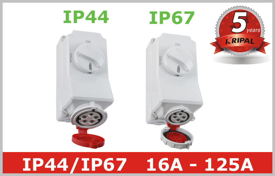 Wholesale IP44 IP67 Industrial Power Socket Receptacles with Mechanical Interlock from china suppliers