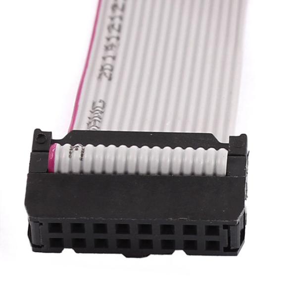 IDC/IDE 16pin flat power ribbon cable 1.27mm pitch with IDC 2.54mm pitch connector female socket