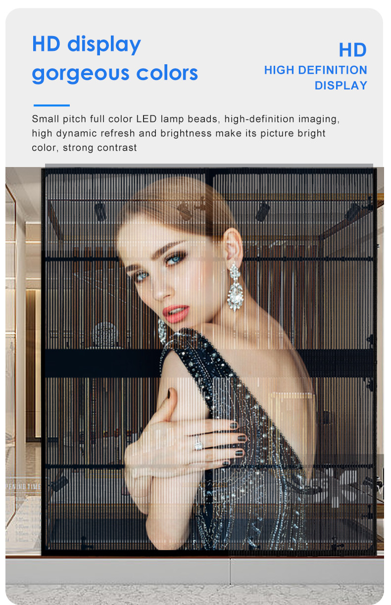 P3.9 - P7.82 LED Transparent Screen 3500nit Dynamic LED Display 3840Hz