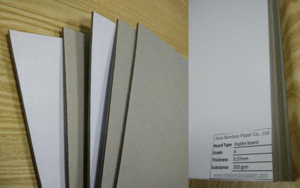 Quality Rigid Gray Paperboard Single Side Coated Duplex Board Grey Back 1550gsm Stiffness for sale