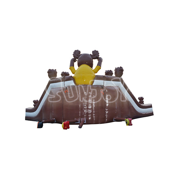 Amusement Park Inflatable Jumping Castle With Three Slides