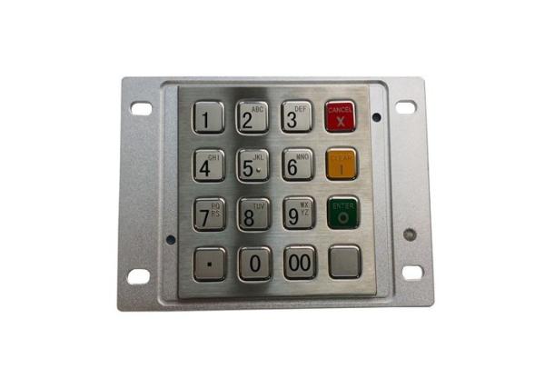 Quality Ss PCI CDM Industrial Keypad 16 Button For ATM Machine Panel Mounted IP65 Waterproof for sale