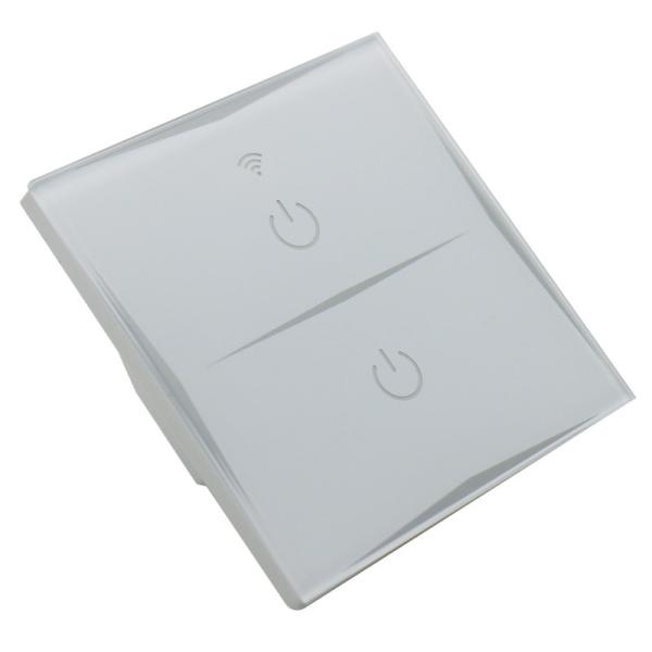 Quality 2 Gang Smart Wifi Light Switch With Timing Schedule And Capacitive Touch Sense for sale