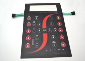 China Customized Tactile Membrane Switch Keyboard With Clear Display Window 165x227mm on sale
