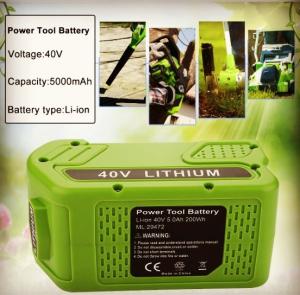 Garden Tools Greenworks 40 Volt Lithium Battery 20302 20672 24252