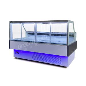 Wholesale Transparent Glass Square Refrigerated Deli Showcase Single Temperature R404a from china suppliers