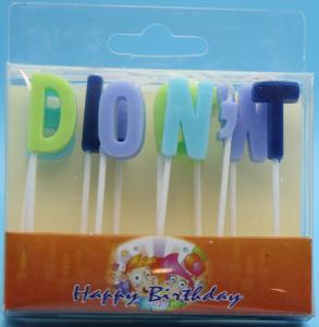 Wholesale Don't Blow It 9pcs Alphabet Candles For Cakes Plastic toothpick from china suppliers