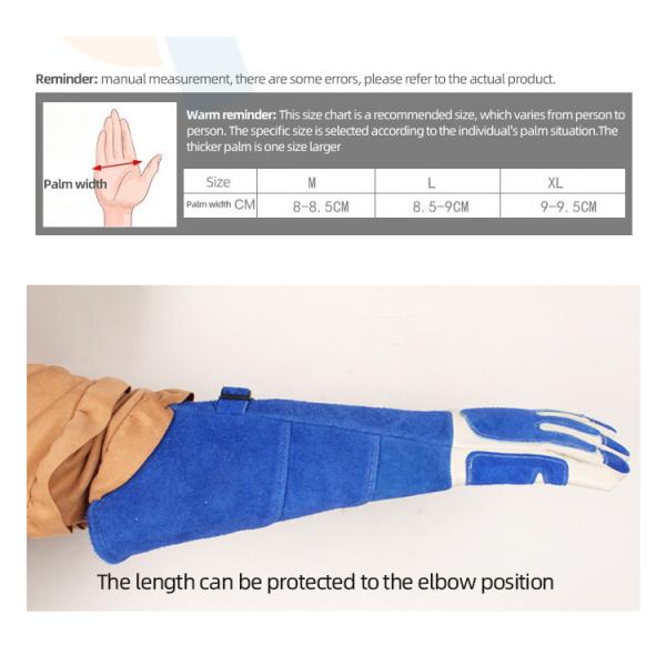 Animal Anti Bite Protective Gloves Length 55CM Extra Long Design
