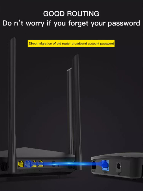 Dual Band 2.4G 5G Home WiFi Routers With 4x5dBi External Antenna