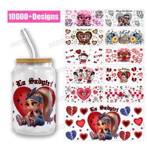 China ELITE Customized Design Packaging 16oz Libbey Cup Wrap Transfer Printing Valentine'S Day OEM  Transfer Label Stickers on sale