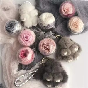 Wholesale Christmas Hot Sell Mini Gift Preserved Rose Keychain rose gift from china suppliers