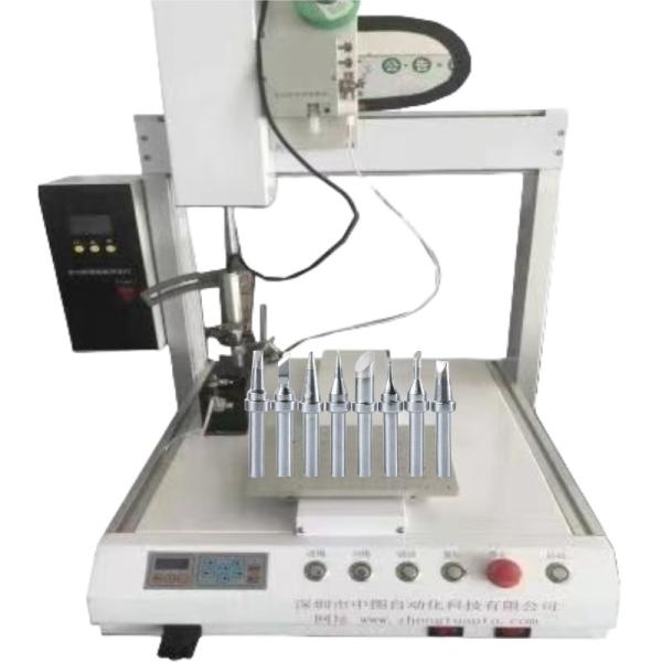 Quality PLC Controlled Single Head Single Station Tin Soldering Robot for 0.8 Solder Wire Diameter in Fully Automatic Operation for sale