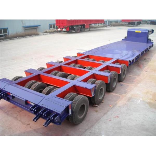 100 Ton Capacity Low Bed Trailer with Leaf Spring Suspension and Double Step Frame Beam