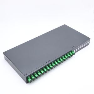 1*16 Rack Mount Type With Steel Tube Fiber Optic Plc Splitter