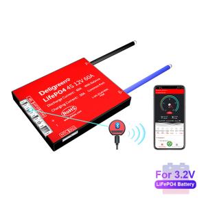 Wholesale Deligreen Smart Bms Lifepo4 Battery 4s 80a 100a 12v With UART BT 485 CAN Function For RV Outdoor Storage from china suppliers