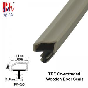 China High Resilience Wooden Door Seal Strips Door Weatherstripings Gray Oak Color 10*6mm on sale