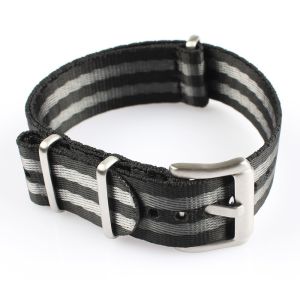Wholesale Seatbelt Nylon Velcro Watch Band , 18mm Striped Nylon Watch Band from china suppliers