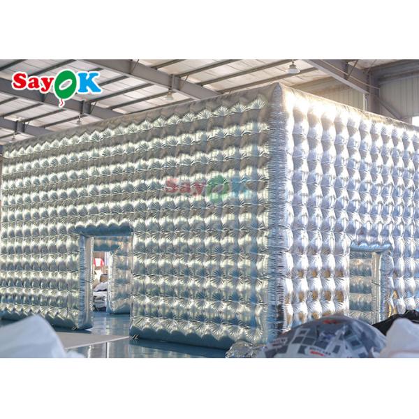 Customized Silver Inflatable Cube Tent For Party Wedding Show Exhibition Event Inflatable Air Tent