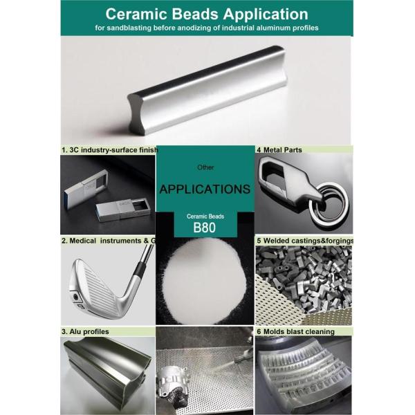 B80 Zirconia Ceramic Bead Blasting Abrasive 0.180 - 0.250mm