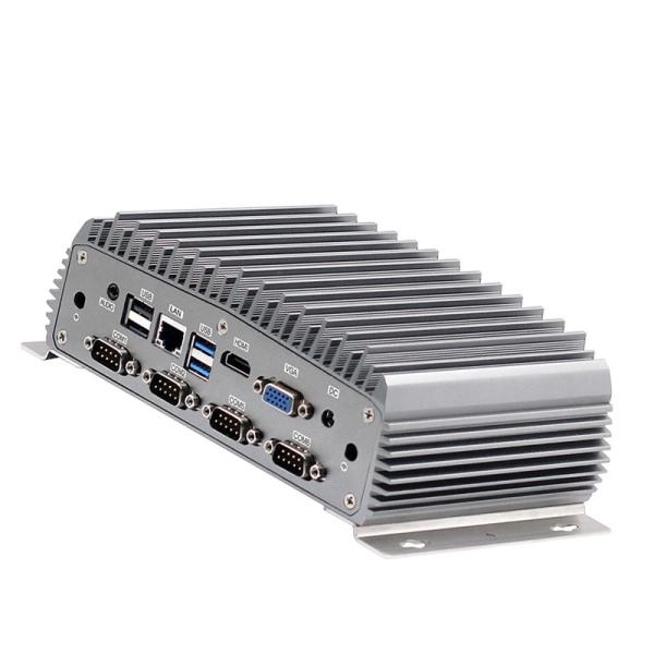 Quality DC Power Industrial Mini PC , Fanless Mini Computer 6COM 1 LAN quad core J4205 for sale
