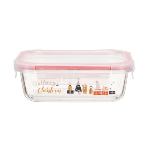 High Borosilicate Glass Food Container with BPA-Free PP Lid and Microwave Safe Custom Glass Container