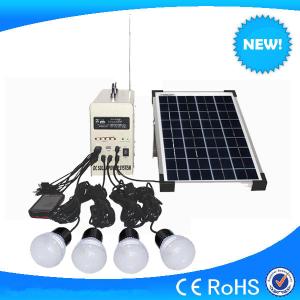 Wholesale 30w solar system with 4pcs 3w led light &amp; radio and MP3 function with high quality from china suppliers