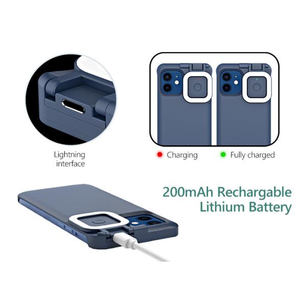 Ultra Slim ABS LED Selfie Ring Light For Phone Case 3 Colors Light