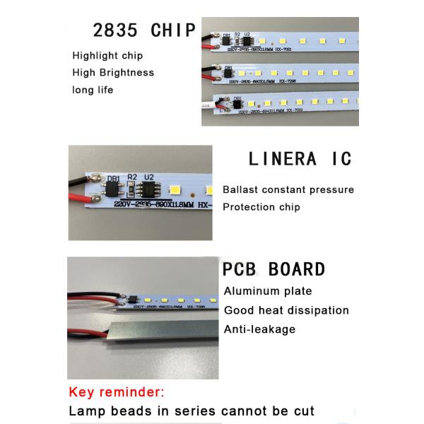 AC220V SMD2835 Waterproof LED Strip Lights Rigid Decoration Lighting