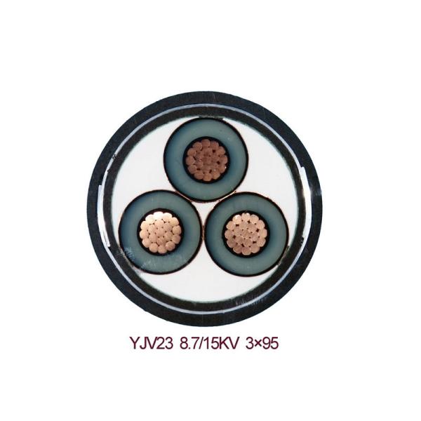 3 Core 240mm XLPE Insulated PVC Sheathed Cable , MV Power Cable YJV 8.7/15kV