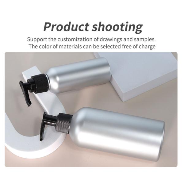 PET Silver Shampoo Bottle 100ml 240ml 250ml Plastic Spray Bottles For Hair Care Shower Gel