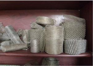 304 / 316 Knitted Stainless Steel Wire Mesh 20-700mm Width With Wire 0.01