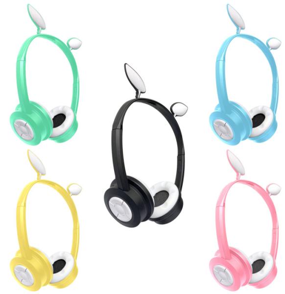 Quality New LED Bluetooth Cat Ear Wireless Headsets Foldable Noise Cancellation Headset With Mic for sale