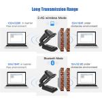 Handheld 2D Qr Code Reader Scanner Wired 4mil Resolution With Base YHD-5800D